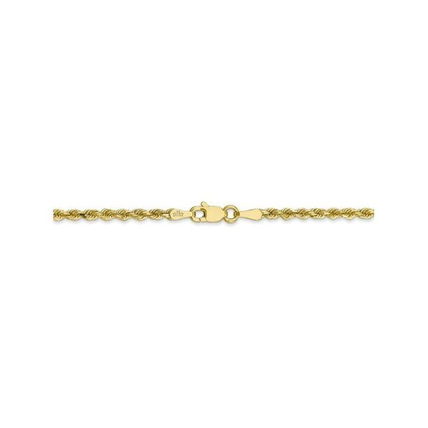 Jewelry Stores Network 14k Yellow Gold 2 mm Handmade Flat Chain Anklet 
